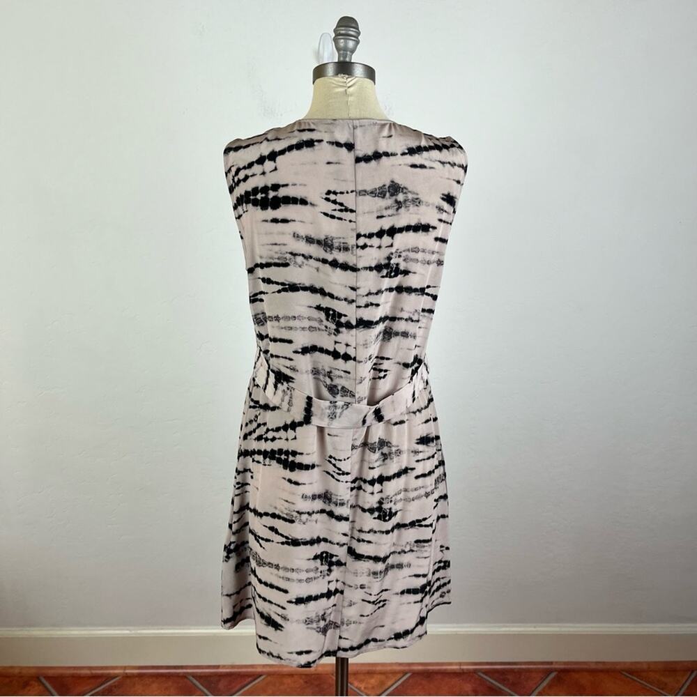 All Saints Pink Black Sheath V-Neck Mini Dress - Picture 6 of 8